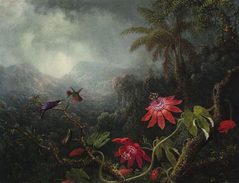 Passion Flowers With Three Hummingbirds Martin Johnson Heade Martin Johnson Oil Painting Gallery