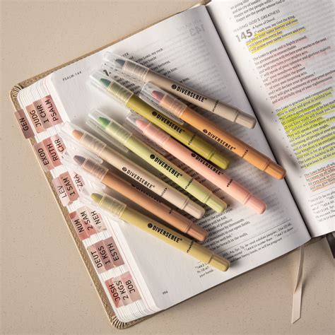 Diversebee Bible Highlighters And Pens No Bleed 8 Pack Assorted Colors