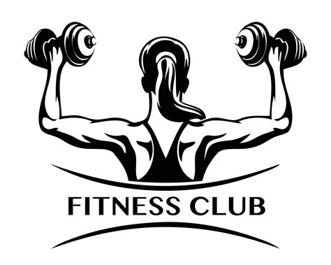 Gym Logo Fitness Club Women Muscle Fit Weightlifting Etsy