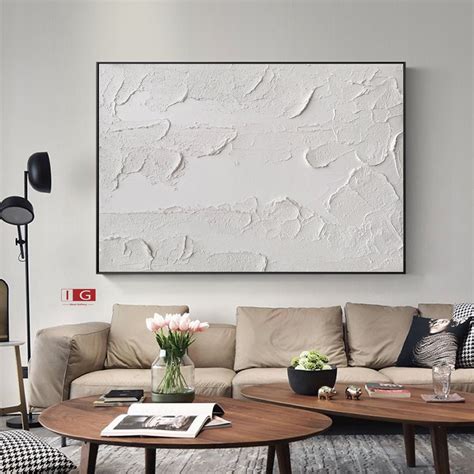 White Textured Wall Art White Abstract Painting White Wall Art Etsy