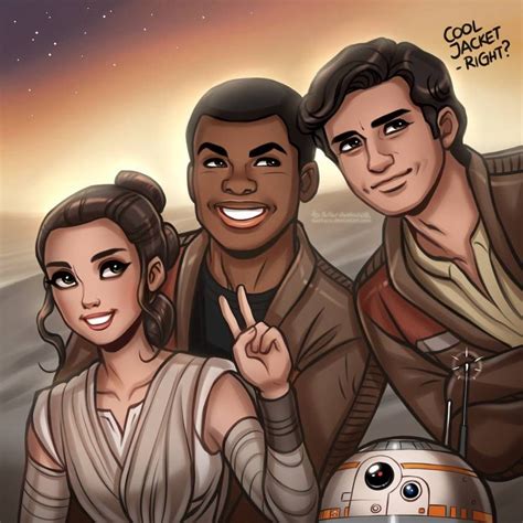 Star Wars Rey Finn Poe And Bb 8 By Daekazu On Deviantart Rey Star Wars Finn Star Wars