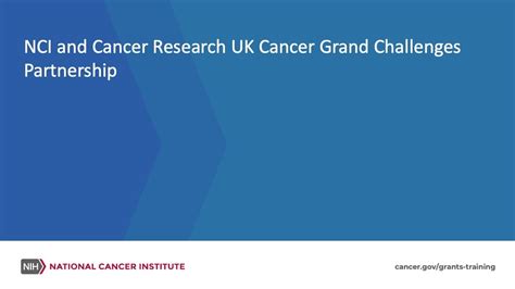 Nci And Cancer Research Uk Cancer Grand Challenges Partnership Youtube