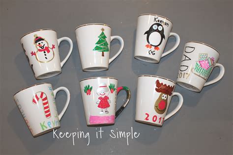 Diy Personalized Christmas Mugs 162 Keeping It Simple