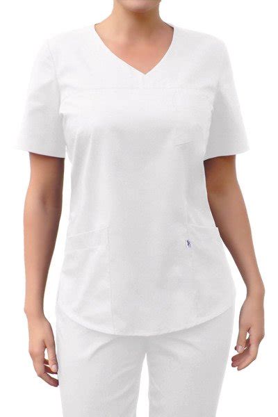 V Neck Scrubs Top White Bc3 B Medical Clothes Colormed