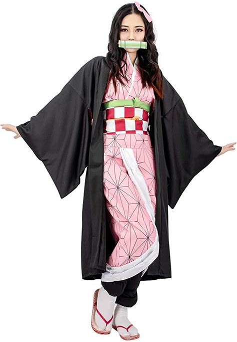 demon slayer kamado nezuko cosplay costumes kimetsu no yaiba pink hot sex picture