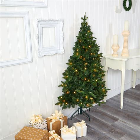5 Grand Teton Spruce Flat Back Artificial Christmas Tree With 120