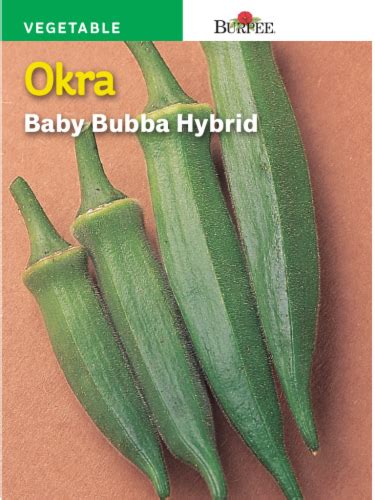 Burpee Baby Bubba Hybrid Okra Seeds Green 1 Ct Kroger