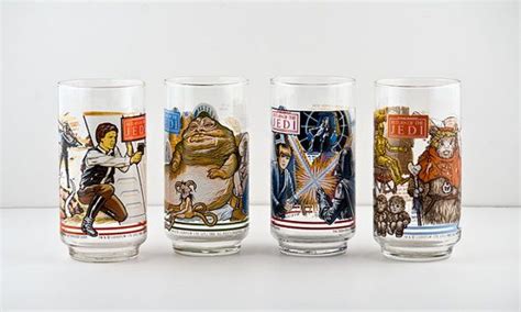 star wars return of the jedi glasses complete set by therealmcollectibles jedi star wars
