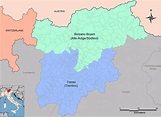 Provinces Map of Trentino Alto Adige - Mapsof.Net
