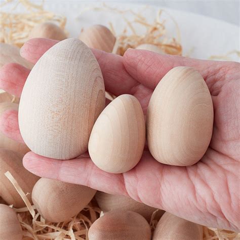 Assorted Size Unfinished Wood Eggs Wooden Eggs And Fruit Wood