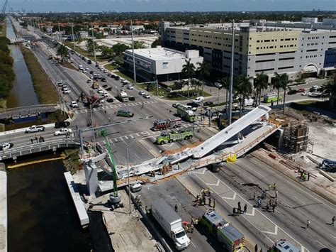 Television footage showed bunk beds, tables and chairs still left inside the. Florida bridge collapse death toll likely to rise as ...