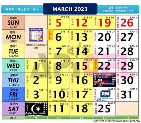 Kalendar 2023 And Tarikh Cuti Umum Cuti Sekolah Di Malaysia