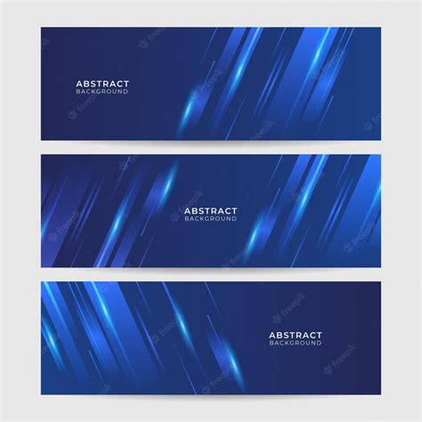 Premium Vector Set Of Modern Light Blue Abstract Banner Design