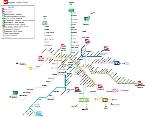 Metropolitana Roma Mappa Delle Linee