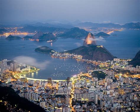 Rio De Janeiro Light Night Brazil Rio De Janeiro Brazil Hd