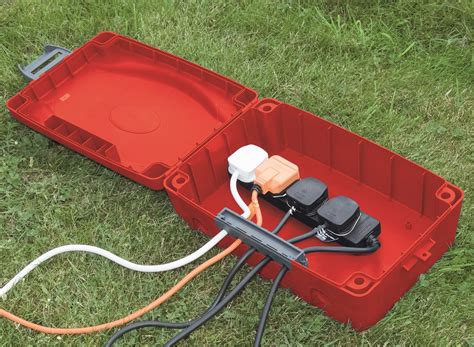 Masterplug Weatherproof Box Red Ip54 Outdoor Electric Socket Garden