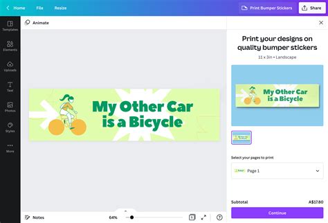 Free Online Bumper Sticker Maker And Creator Canva