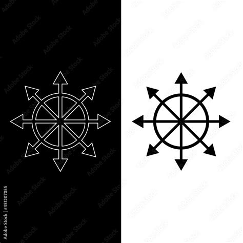 Vecteur Stock Chaos Star Icon Chaos Symbol Chaos Magic Eight Pointed