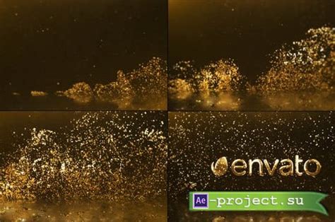 Videohive Golden Glitter Particles Logo Reveal 34333980 Project