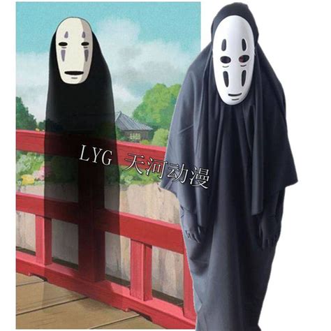 Spirited Away No Face Kaonashi Costume Set Black Halloween Cosplay Party Shopee Malaysia