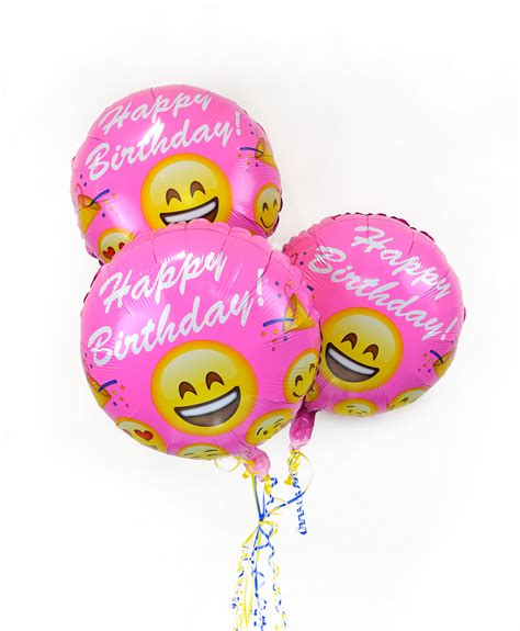 Emoji Birthday Balloons I Love Emoji Helium Grade