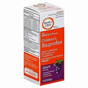 Signature Care Ibuprofen Childrens 100mg Per 5ml Grape Suspension