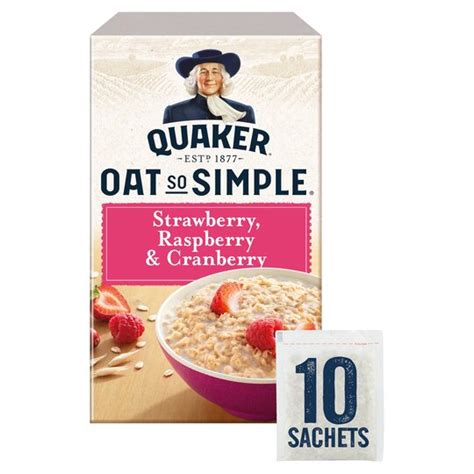 Quaker Oat So Simple Strawberry Raspberry Porridge 10 X 339g Tesco