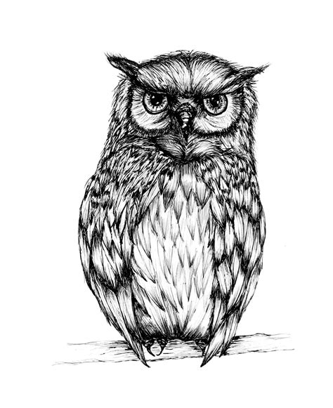 Inked Owl Print Etsy Owls Drawing Owl Art Print Tattoo Art Drawings