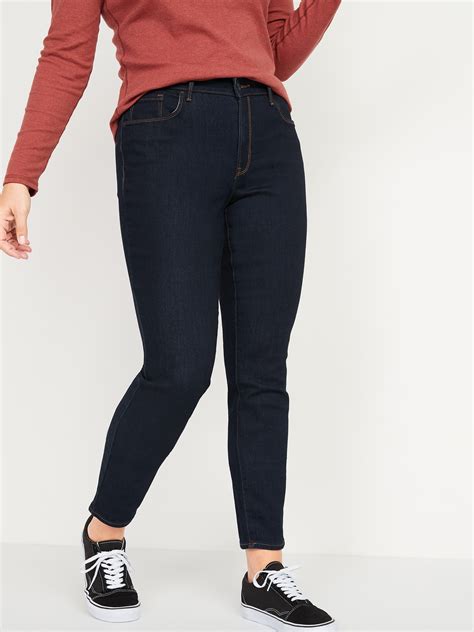 Mid Rise Pop Icon Skinny Dark Wash Jeans For Women Old Navy