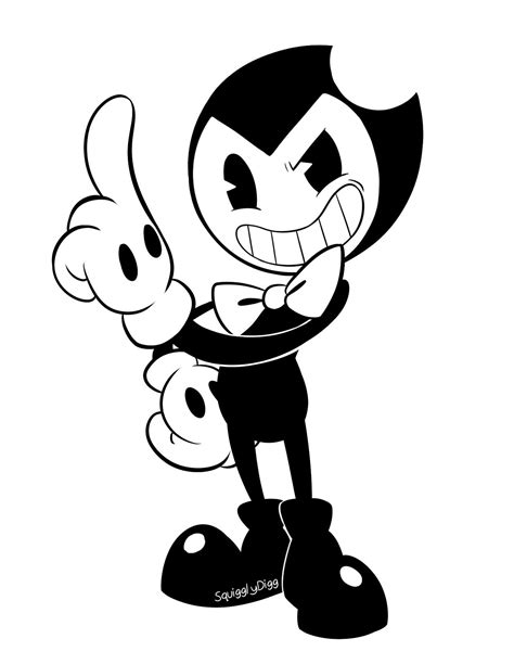 An Old Cartoon Character With Black And White Colors