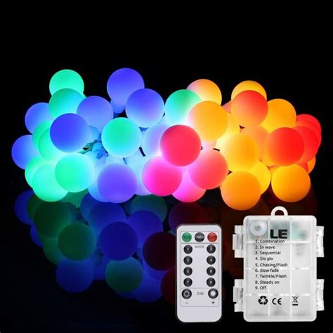 164ft Rgb Battery Operated Globe String Light With Remote 8 Modes 50