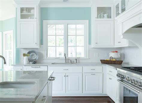 Turquoise Kitchen Walls Transitional Kitchen Blue Kitchen Walls