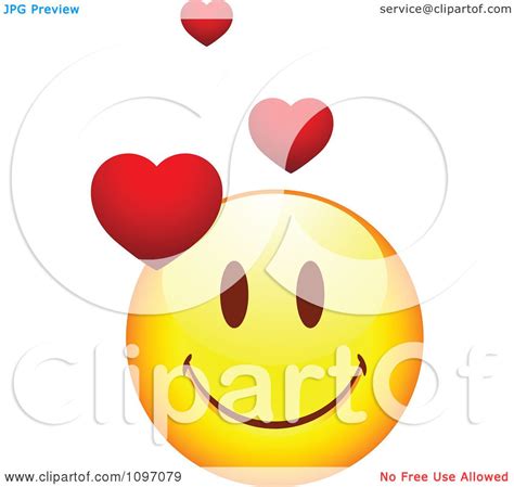 Clipart Yellow Cartoon Smiley Love Emoticon Face Royalty Free Vector
