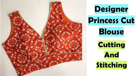 Very Easy Princess Cut Blouse Cutting And Stitching Blouse Making Stitch By Stitch Youtube