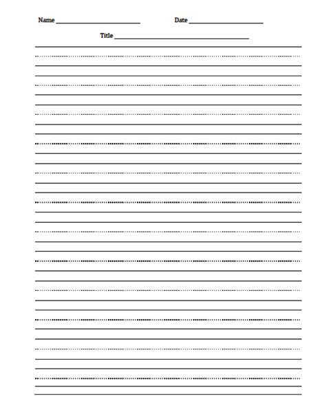 Printable Writing Paper For 3rd Grade