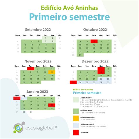 Calendário Escolar 20222023 Escolaglobal®