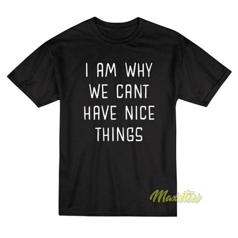 I Am Why We Cant Have Nice Things T Shirt