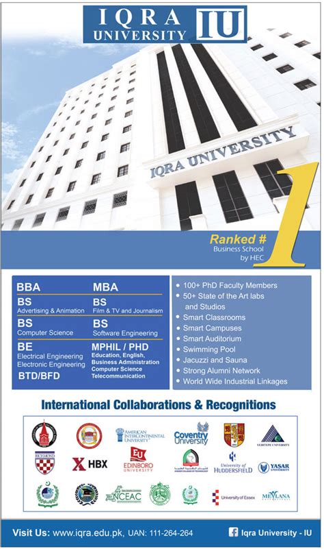 Iqra University Karachi Admissions 2024 Last Date