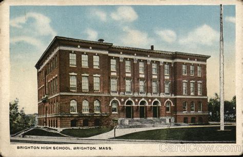 Brighton High School Massachusetts Postcard
