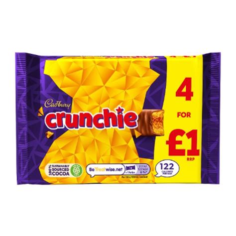 buy cadbury crunchie chocolate bar 4 pack 104 4g x case of 10 london grocery