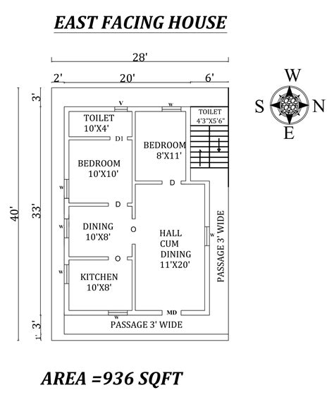 X The Perfect Bhk East Facing House Plan As Per Vastu Shastra Autocad DWG And Pdf File