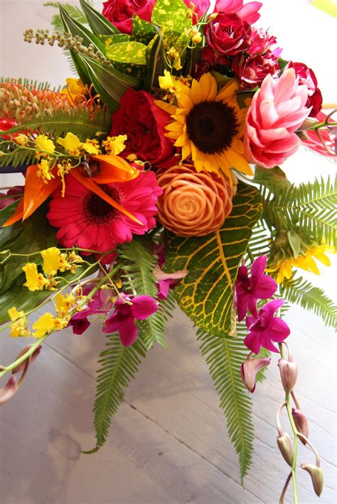 The Flower Magician Sensational Tropical Wedding Bouquet
