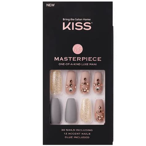 Kiss Masterpiece Hot Like Fire One Of Kind Luxe Mani Kmn04 30 Includi