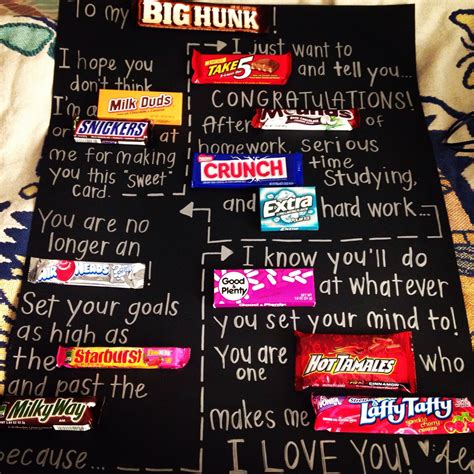 Give them something with a special touch they'll cherish for years to come this is such a cute college survival kit, from thirty handmade days. Graduation Candy poster | Graduation candy, Graduation diy ...