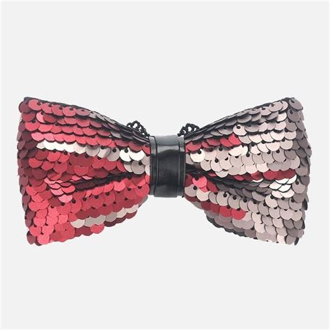 Red Sequin Bow Tie Sequins Bows Collar Chain