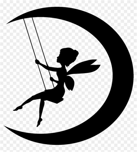 Tinker Bell Fairy Moon Silhouette Clip Art Fairy Silhouette Clipart