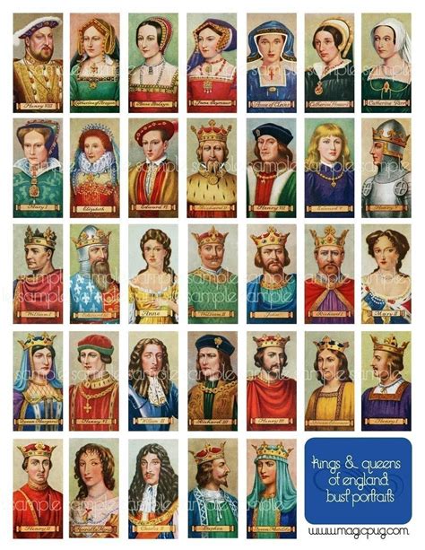 Kings And Queens Of England Crafts Ephemera Henry Viii Etsy Queen