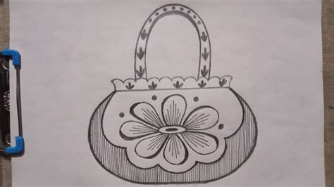 how to draw purse purse design drawing for elementary andintermediate exam 2ddesign