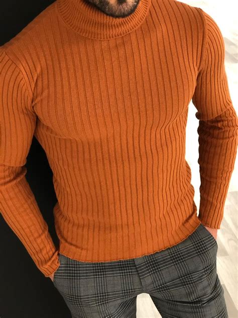 Buy Tile Slim Fit Turtleneck Sweater by Gentwith.com with Free Shipping