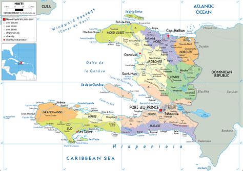 Map of haiti with detail of main districts and cities. Haiti Map (Political) - Worldometer